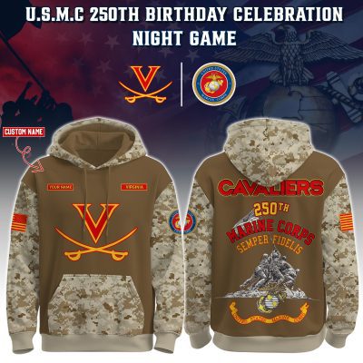 Virginia Cavaliers USMC 250th Birthday "Semper Fidelis" Combo Hoodie & Pants Limited Edions USMC2791
