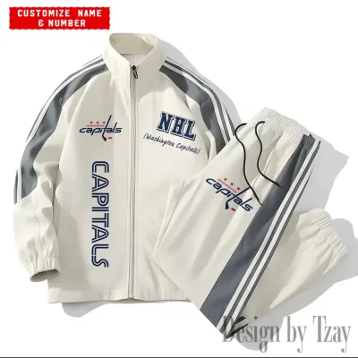 Washington Capitals NHL Versatile Trending Sports Set Jacket And Pants